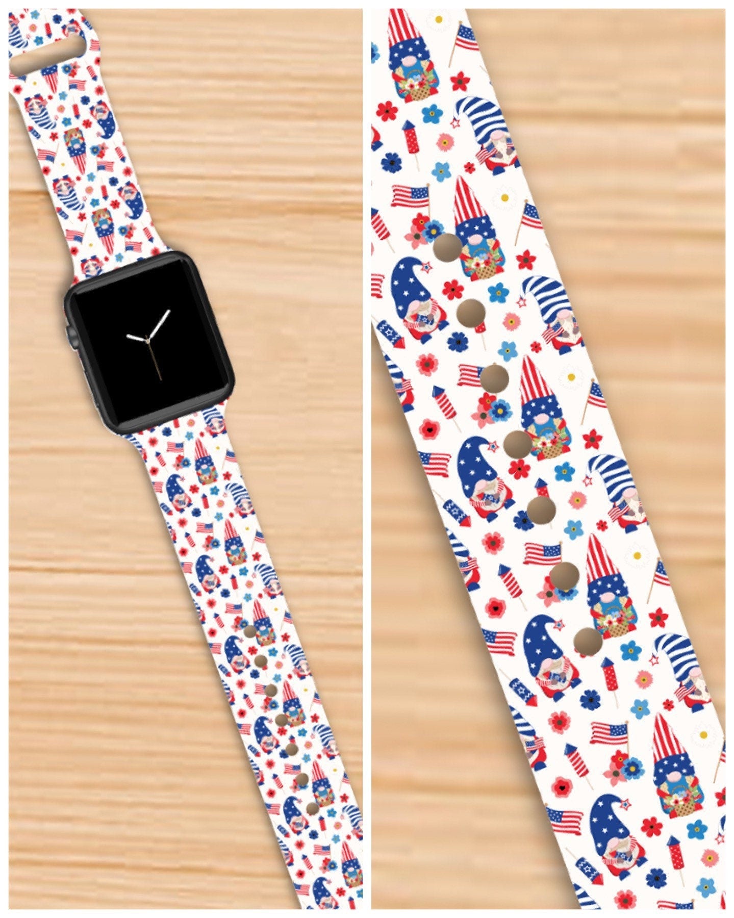 Patriotic Gnomes Watch Band compatible with Apple Watch Fitbit Samsung