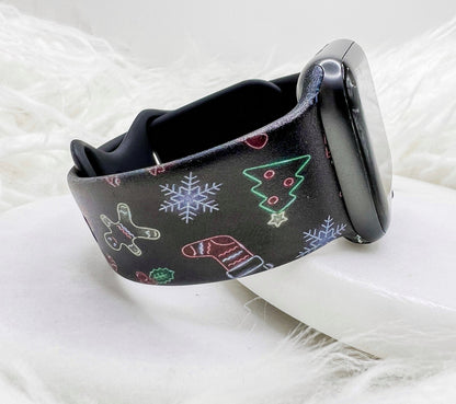 Christmas Lights  Watch Band compatible with Apple Watch Fitbit Samsung