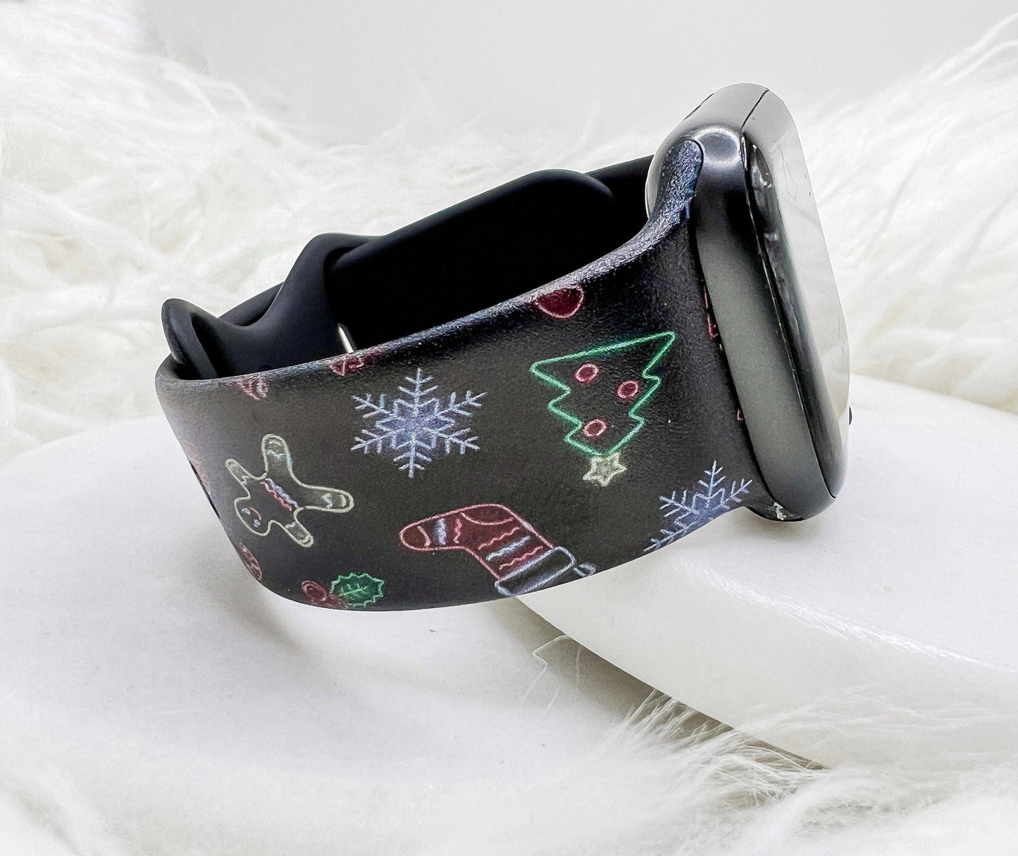 Christmas Lights  Watch Band compatible with Apple Watch Fitbit Samsung