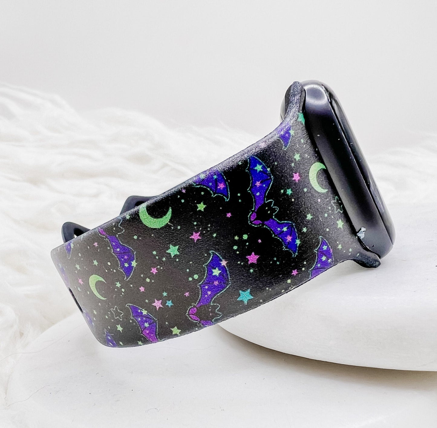 Neon Halloween Bats Watch Band compatible with Apple Watch Fitbit Samsung