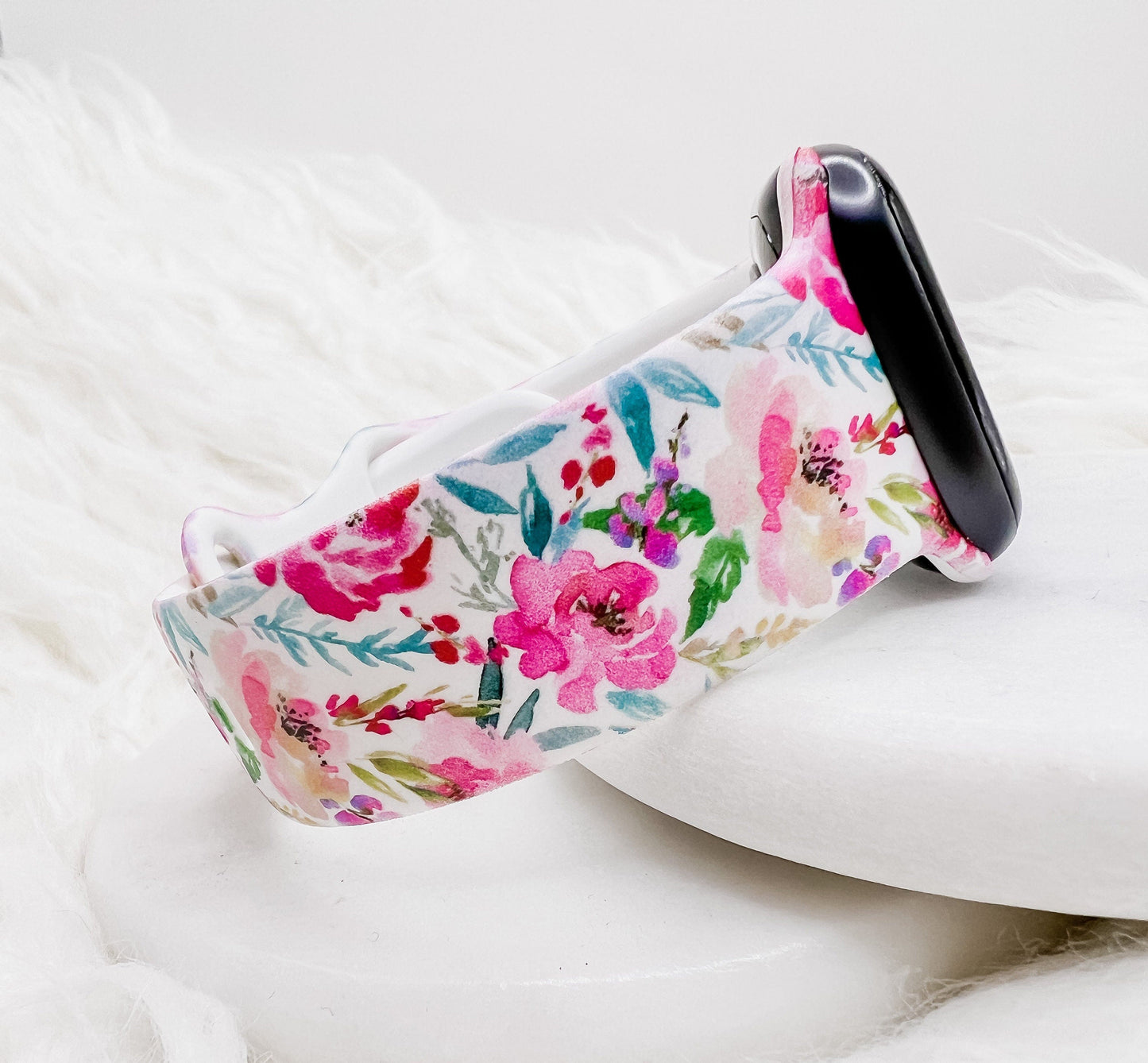 Watercolor Floral Watch Band compatible with Apple Watch Fitbit Samsung