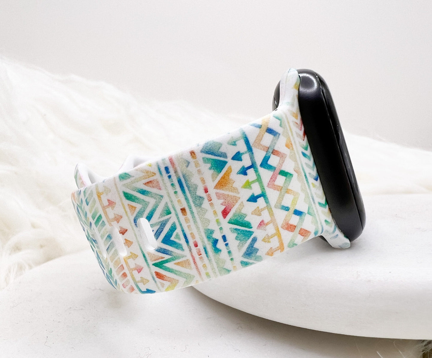 Pastel Aztec Watch Band compatible with Apple Watch Fitbit Samsung