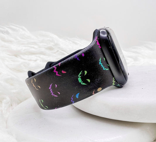 Halloween Faces Watch Band compatible with Apple Watch Fitbit Samsung