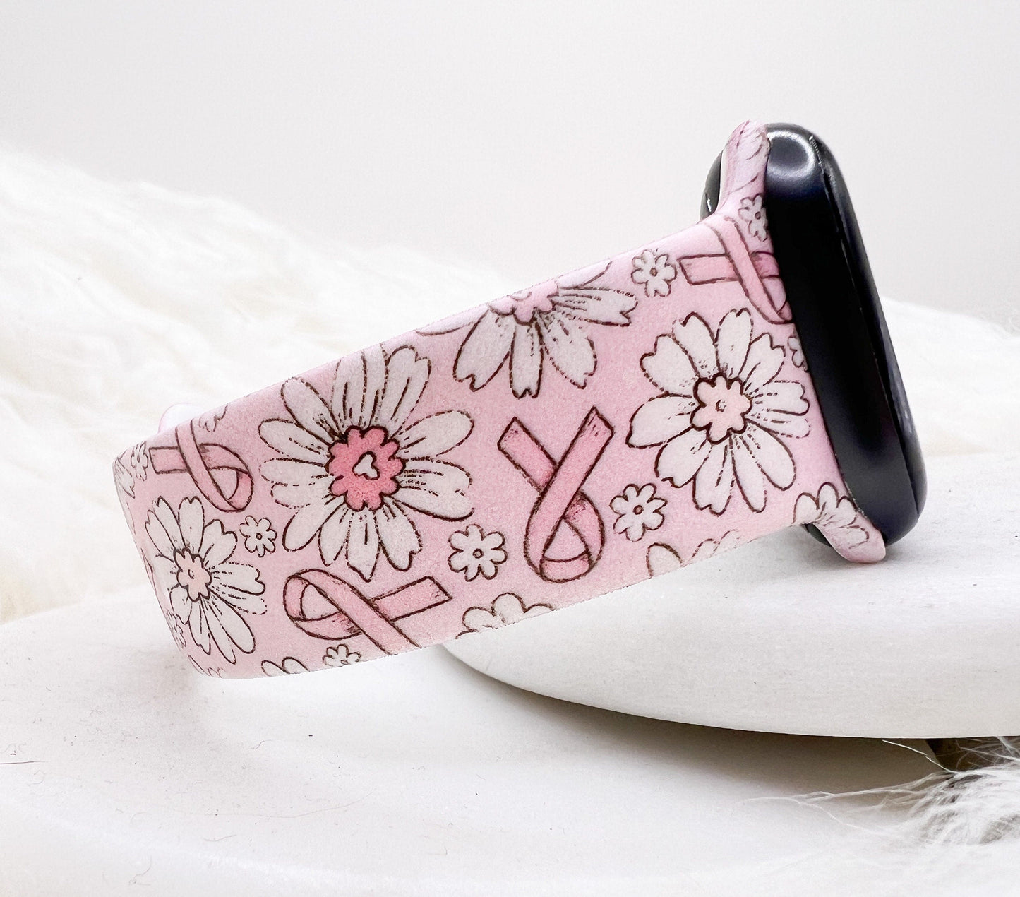 Breast cancer Awareness Watch Band compatible with Apple Watch Fitbit Samsung