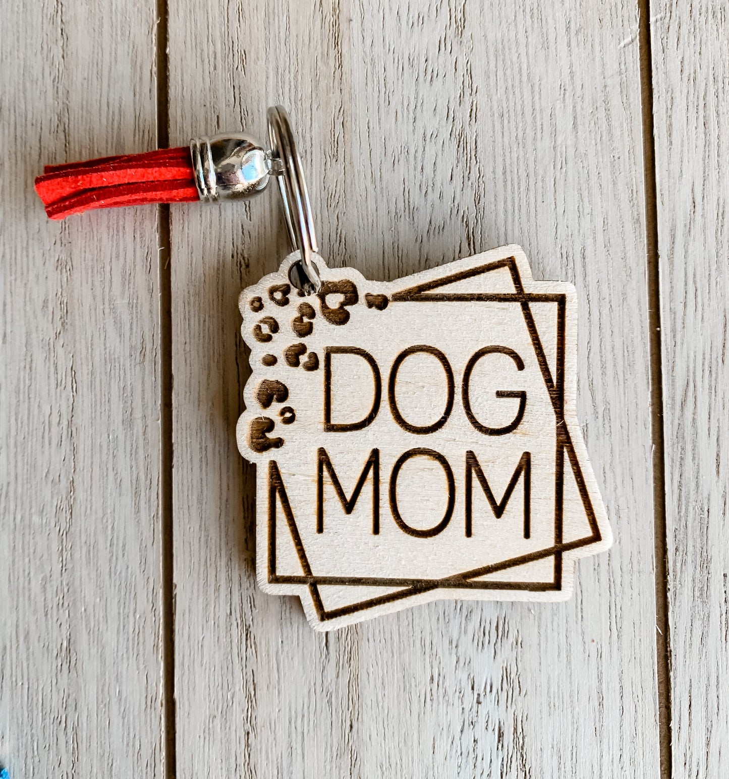 Dog mom keychain