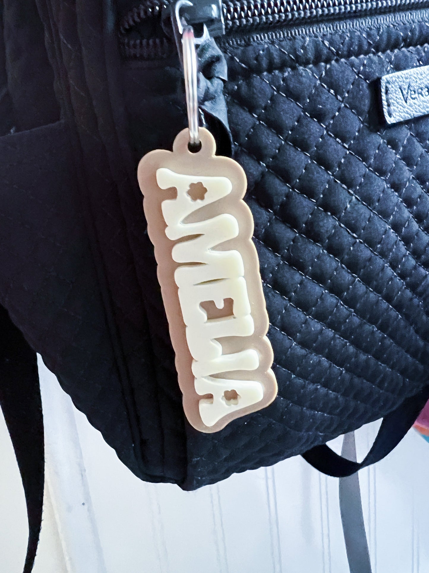 Retro Bag Tag Keychain