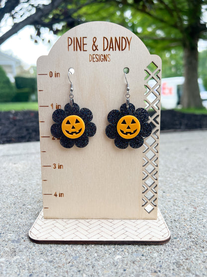 Daisy Pumpkin Dangles