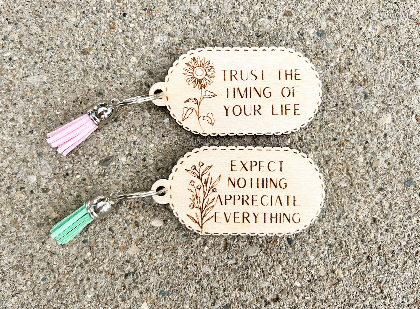 Positivity keychain