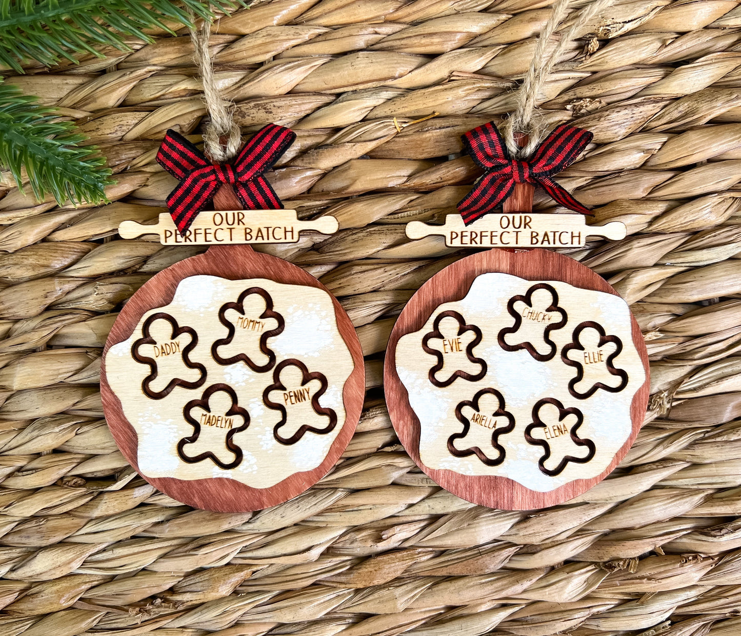 Cookie cutter family ornament