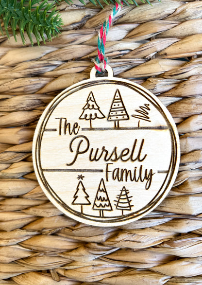 Family name ornament