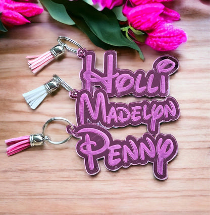 Disney Inspired Name Keychains