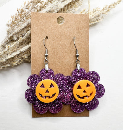 Daisy Pumpkin Dangles