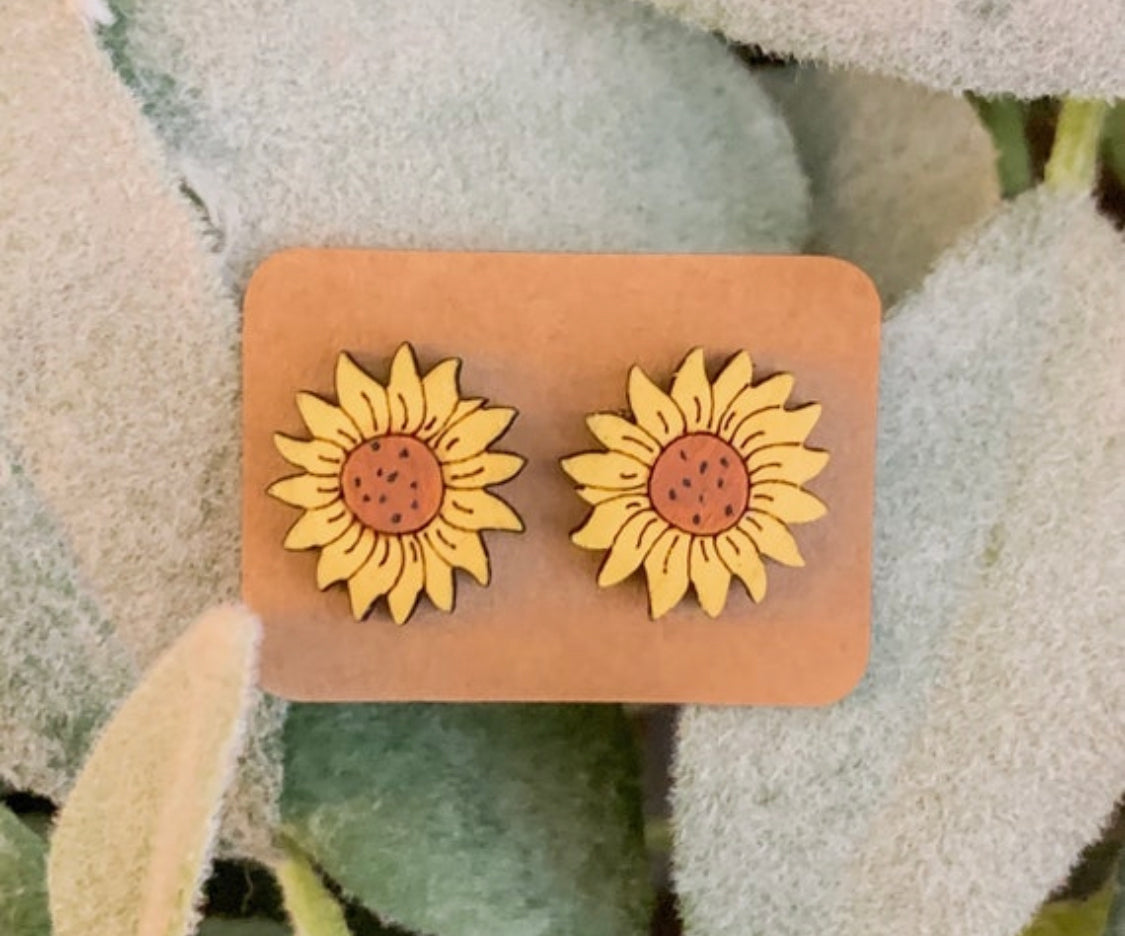 Sunflower studs