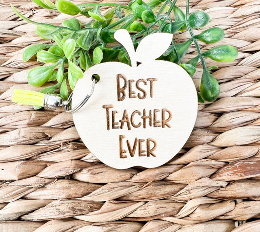 Best teacher ever Apple keychain