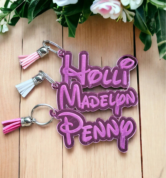 Disney Inspired Name Keychains