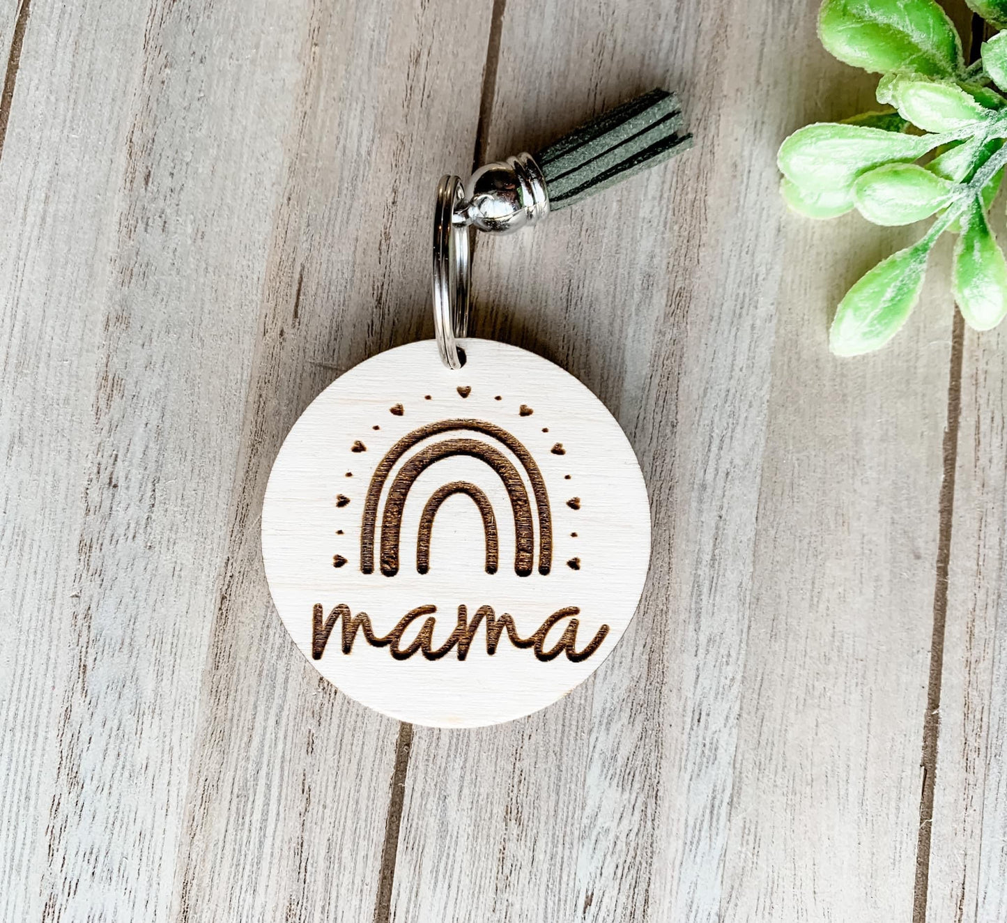 Rainbow mama keychain