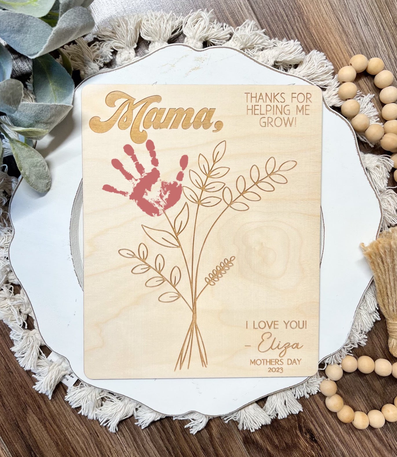 Mothers Day Handprint  Flowers