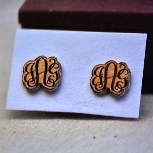 Monogram studs