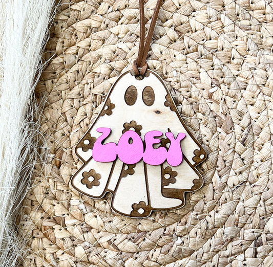 Retro Daisy Ghost Bag Tags