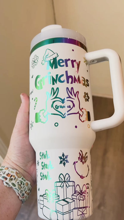 Custom Grinch Engraved Cup